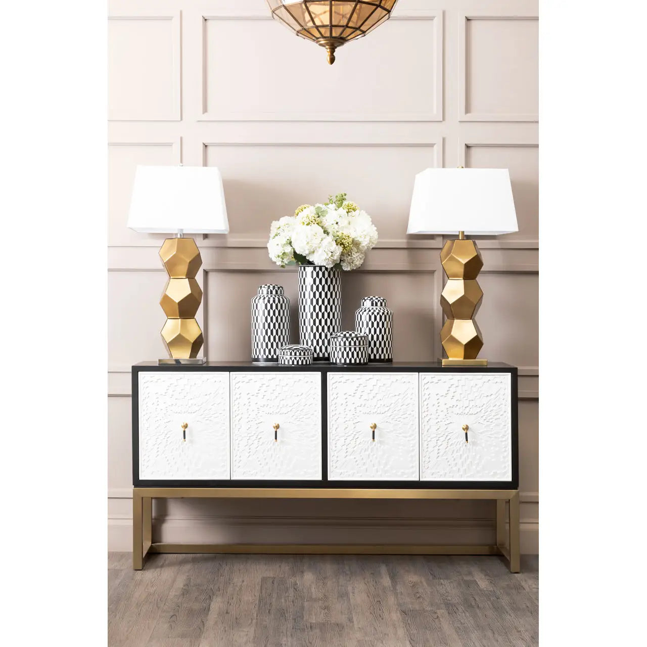 Palais Artisan Gold Geometric Table Lamp